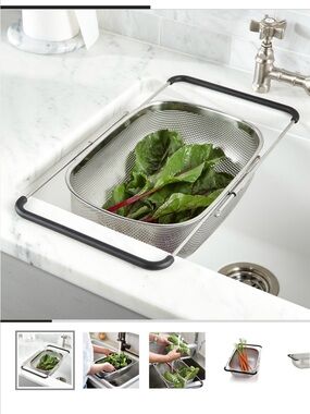 Crate & Barrel Adjustable Over-Sink Colander